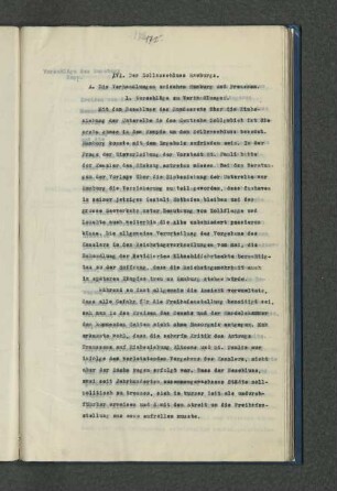 VI. Der Zollanschluß Hamburgs.