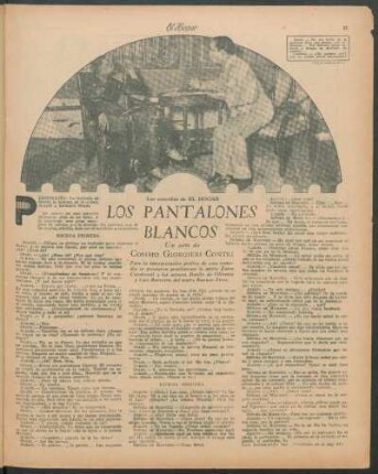 Los pantalones blancos : Las comedias de "El Hogar". - Un acto