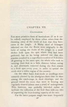 Chapter VII. Cultivation