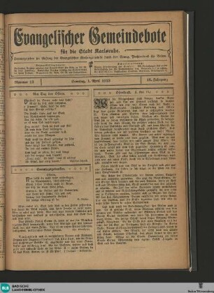 Evangelischer Gemeindebote Karlsruhe