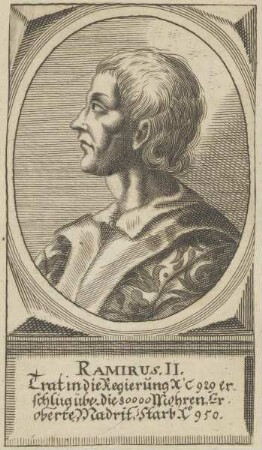 Bildnis von Ramirus II., König von Spanien
