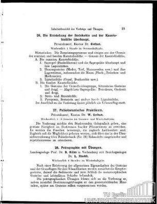 26. Die Entstehung der Steinkohle und der Kaustobiolithe überhaupt
