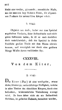 CXXXVIII. Von dem Eiter.