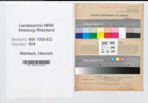 Entnazifizierung Heinrich Nierbeck, geb. 11.09.1895 (Justizinspektor)
