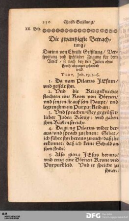 Die zwantzigste Betrachtung [...].