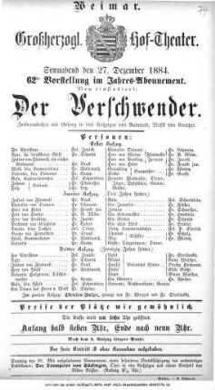 Der Verschwender