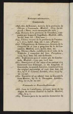 166-191, Amérique Méridionale
