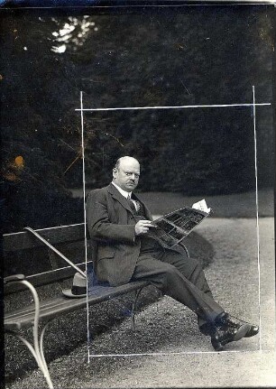 Außenminister Gustav Stresemann während eines Kuraufenthaltes