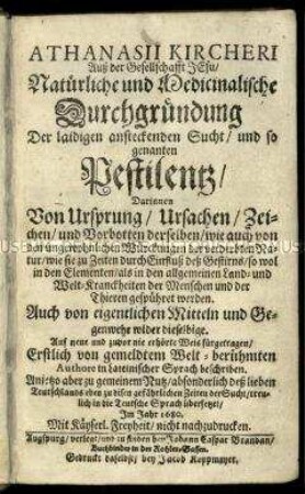 Medizinische Abhandlung über die Pest