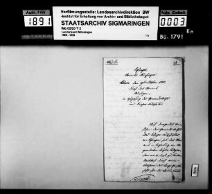 Erwerbungen des von Speth'schen Ritterguts Eglingen durch die Gemeinde