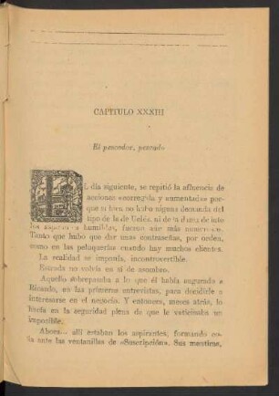 Capítulo XXXIII - El pescador, pescado