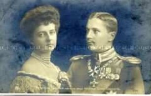 Prinz Eitel Friedrich von Preussen mit seiner Braut Sophie Charlotte