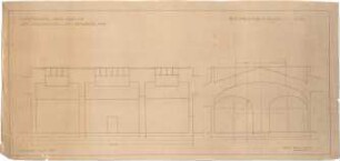 Pfann, Paul; Nürnberg; Landesausstellung 1906, Kunstausstellungsgebäude - Architektursaal (Schnitt)