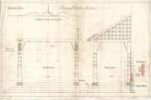 Dolmetsch, Theodor; Corres; Betsaal - Eingangsvorhalle (Ansichten, Schnitt, Detail)