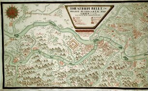 WHK 20 Russisch-Türkischer Krieg: Plan der Kriegsschauplätze im Königreich Ungarn 1738