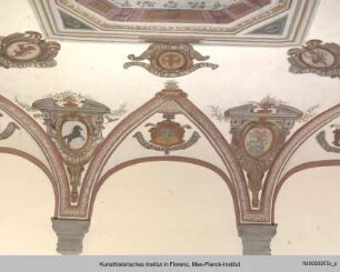 Allegorie der Florentia mit Wappen der florentinischen Vikariate