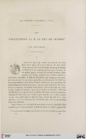 17: Les collections de M. le Duc de Luynes, [3] : les médailles; les cabinets d'amateurs à Paris