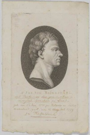 Bildnis des Jacob Jonas Björnståhl