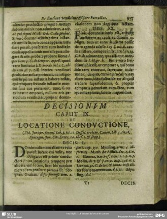 Caput IX. De Locatione Conductione