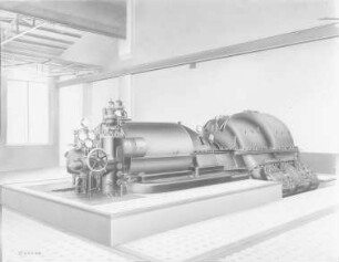 Neuzeitlicher großer Turbogenerator (Brown, Boveri und Cie. AG) : Technikgeschichte | Elektrotechnik | Erzeugung elektrischer Energien | Gleich- und Wechselstromgeneratoren, Turbogeneratoren