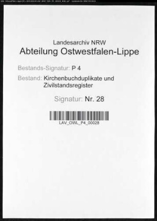 Zivilstandsregister der Munizipalität Bochum (GAHT 1810). (Gemeinde: Bochum, Stadt)