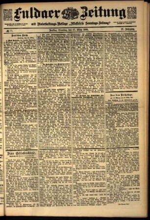Ausgabe vom Dienstag, den 27. März 1900.
