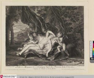 [Venus schlafend, begleitet von einem Satyr und drei Amoretten; Venus endormie, accompagnée d'un Satyre et de trois Amours]