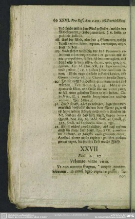 XXVII Ead. c. 27 Urbanae vitae vitia