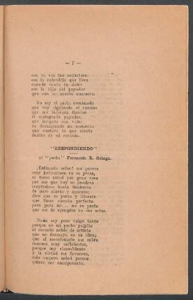 "Respondiendo" : Al "poeta" Fernando R. Ortega.