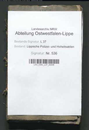 Witterungsbedingter (Schnee) Mißwuchs am Wintergetreide im Amte Horn
