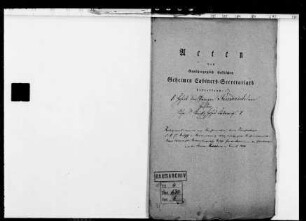 Religionsunterricht und Konfirmation des Prinzen Friedrich durch Domprediger J. W. G. Wolff in Braunschweig