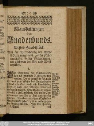 Haushaltungen Des Gnadenbunds.