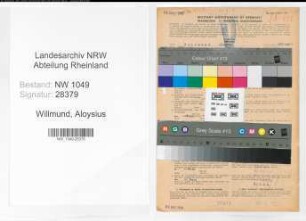 Entnazifizierung Aloysius Willmund , geb. 22.01.1887 (Postbeamter)