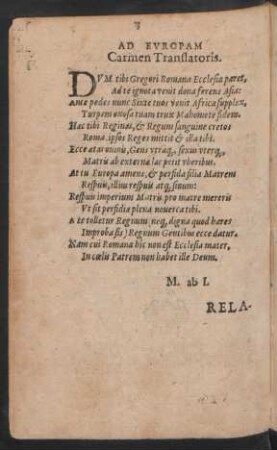 Ad Europam Carmen Translatoris.