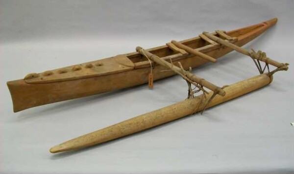 Model of an outrigger boat