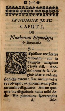 Disquisitio De Nimbis Antiquorum, Imaginibus Deorum, imperatorum olim, & nunc Christi, Apostolorum & Mariae Capitibus adpictis