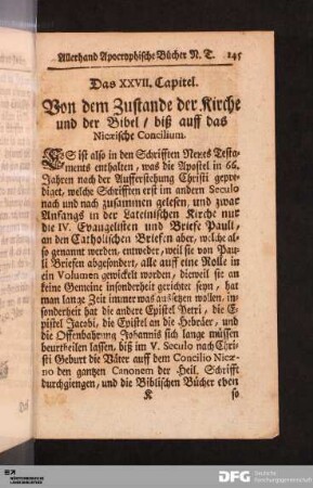 Das XXVII. Capitel.