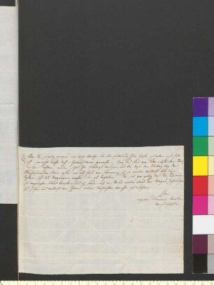 Brief von Imhoff (Helvig), Anna Amalia von an Goethe, Johann Wolfgang von