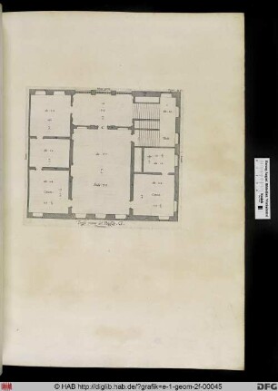 Terza Pianta del Palazzo. G.