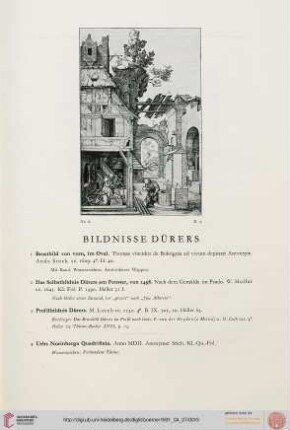 Bildnisse Dürers (Nr. 1-4)