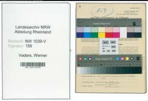 Entnazifizierung Werner Vaders , geb. 03.09.1896 (Wachmann)