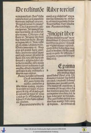 Liber III. Tractatus de restitutionibus.