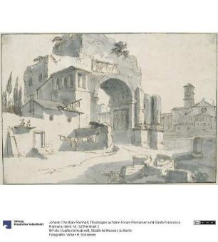 Titusbogen auf dem Forum Romanum und Santa Francesca Romana