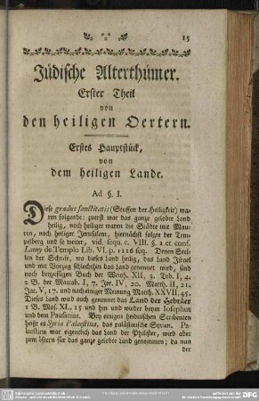Erster Theil von den heiligen Oertern