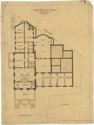 Billing, Hermann; Baden-Baden; Kunsthalle - Grundriss EG