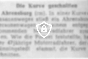 Die Kurve geschnitten