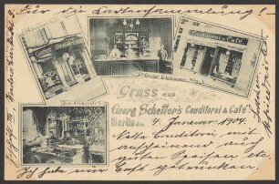 Ansichtskarte Konditorei und Café, Belle-Alliance-Straße 4 [2/2]