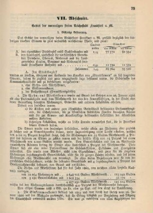 VII. Abschnitt. Gebiet der vormaligen freien Reichsstadt Frankfurt a.M.