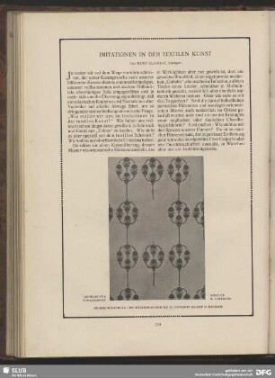 Imitationen in der textilen Kunst
