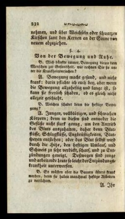 §. 4. Von der Bewegung und Ruhe